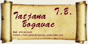Tatjana Bogavac vizit kartica